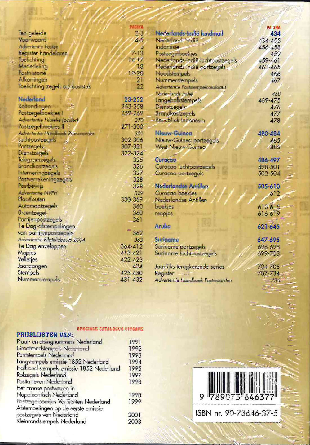Sonderkatalog des niederl�ndischen Verbands der Briefmarkenh�ndler 2004