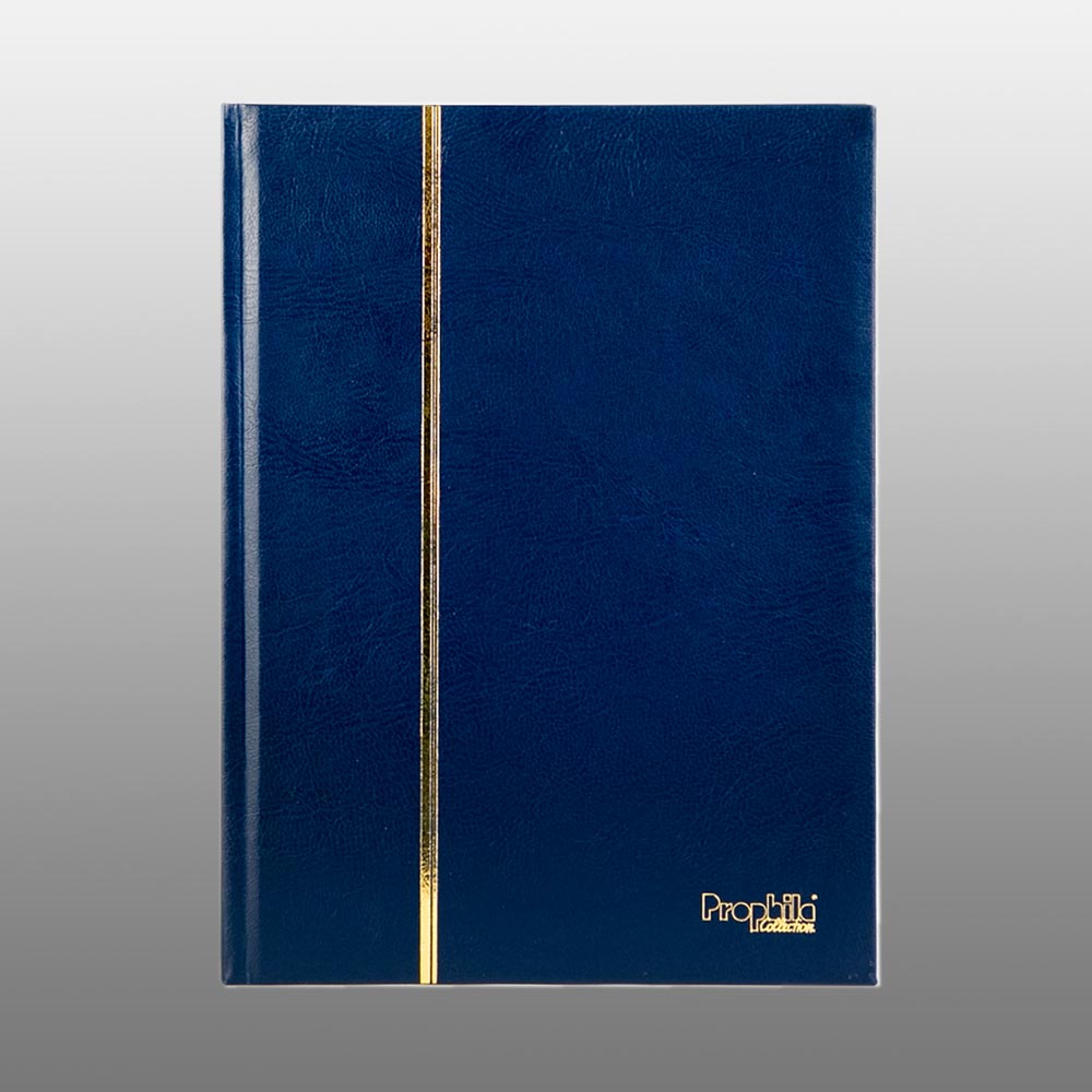 Prophila Collection 16 weie Seiten A5 Briefmarken-Einsteckbuch blau