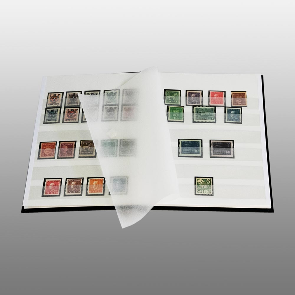 Prophila Collection 16 weie Seiten A5 Briefmarken-Einsteckbuch blau