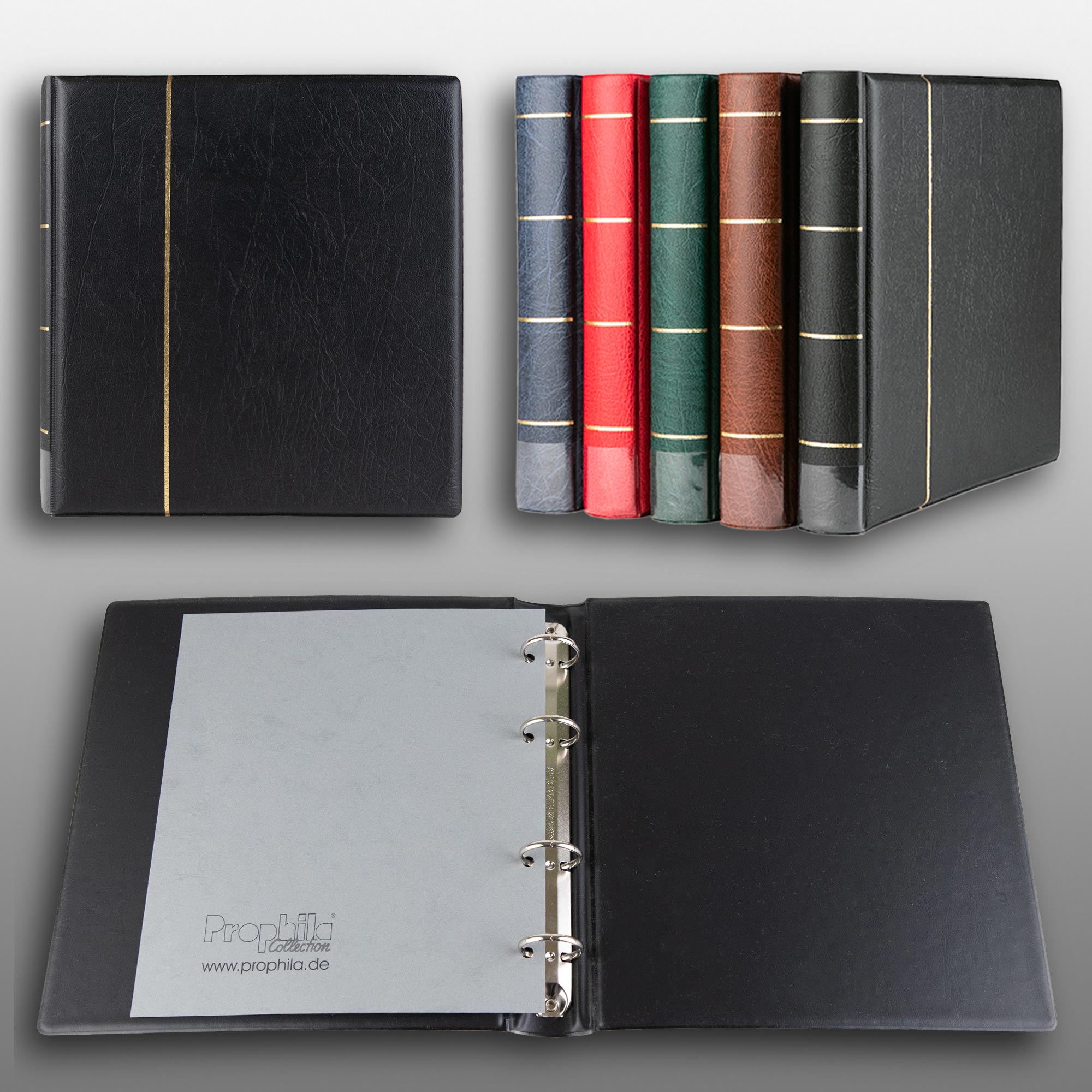 Prophila Collection Album A5 Standard-Ringbinder f�r M�nzen Banknoten Postkarten ETB (schwarz)
