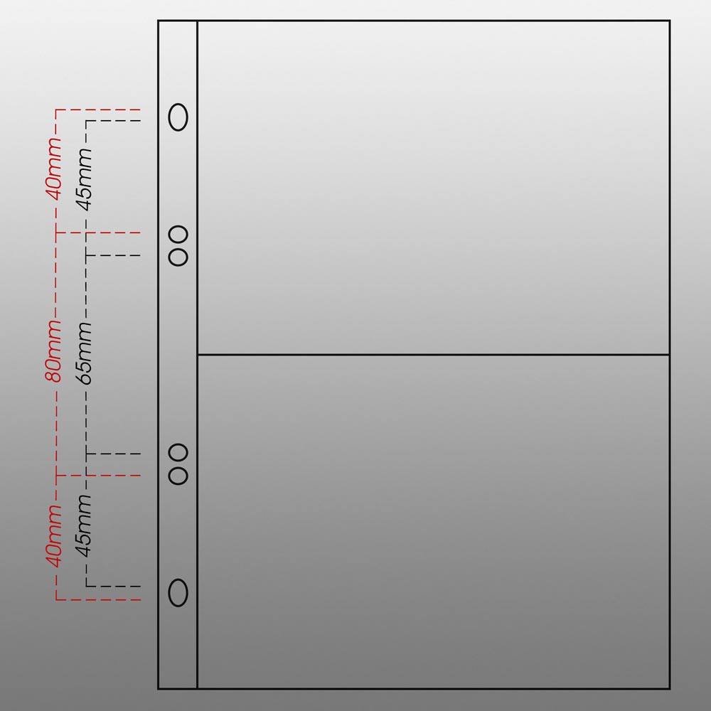 Prophila Collection Postkarten-Album (rot) mit 20 Hllen fr 40 Postkarten