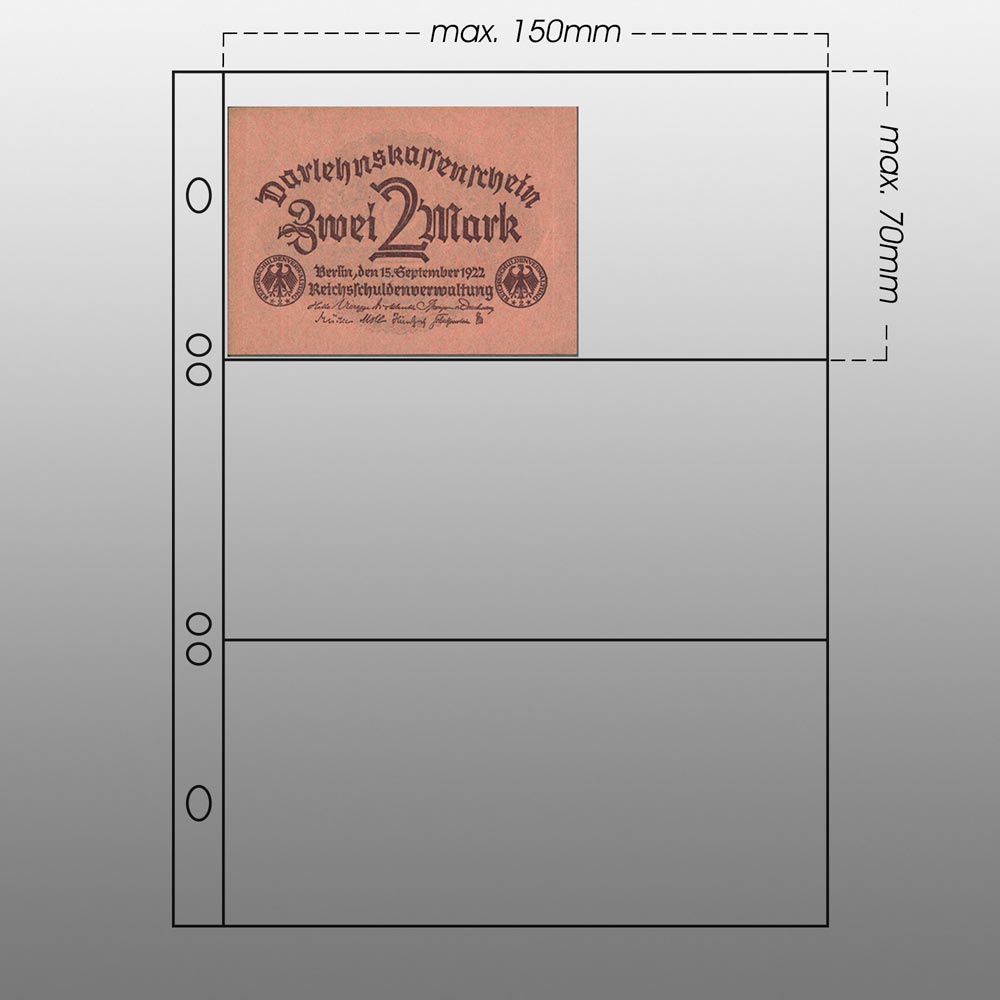 Prophila Collection Banknoten-Album (blau) mit 20 H�llen f�r 50 Banknoten