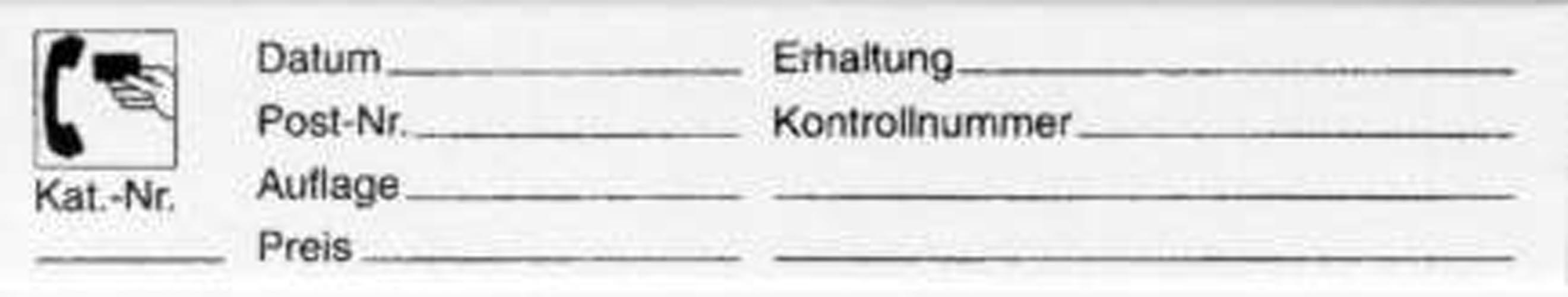 100x KOBRA-Beschriftungsk�rtchen Nr. G26Z