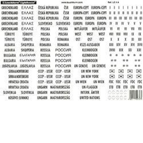 L�nderetiketten mit Goldschrift, Europa und viele mehr