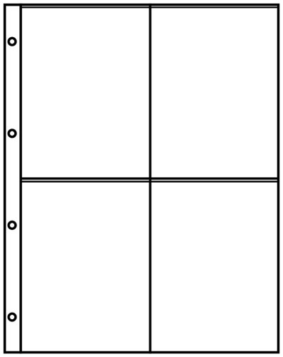 Lindner 8844 Klarsichth�llen mit 4 Taschen inkl. 10 schwarze Zwischenbl�tter