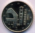 Andorra y 6 2024 Stgl./unzirkuliert 2024 50 ciento Kursmünze